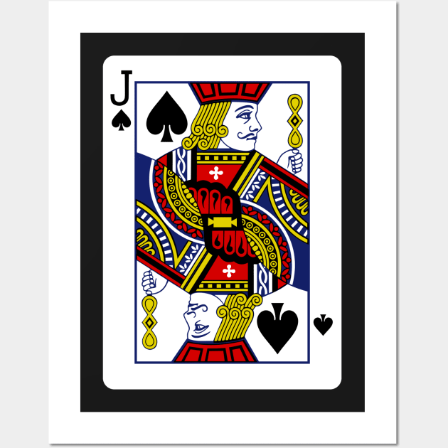 Jack of Spades Playing Card Wall Art by vladocar
